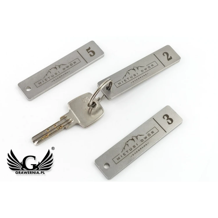 Brelok hotelowy - LONGMET stal gr. 3mm - BM020