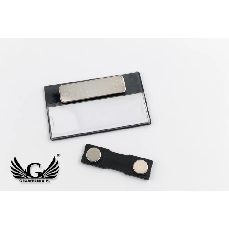 Identyfikator z okienkiem - miedziany lub caffe latte - M - wym. 67x35mm - ID074