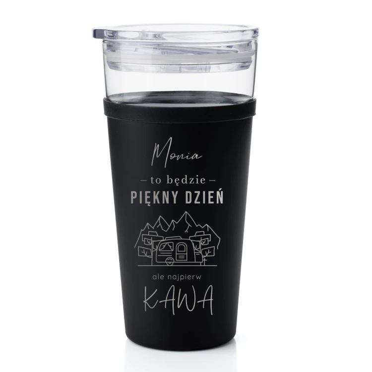 Kubek szklany Morea - 428ml - Najpierw Kawa - KUB048